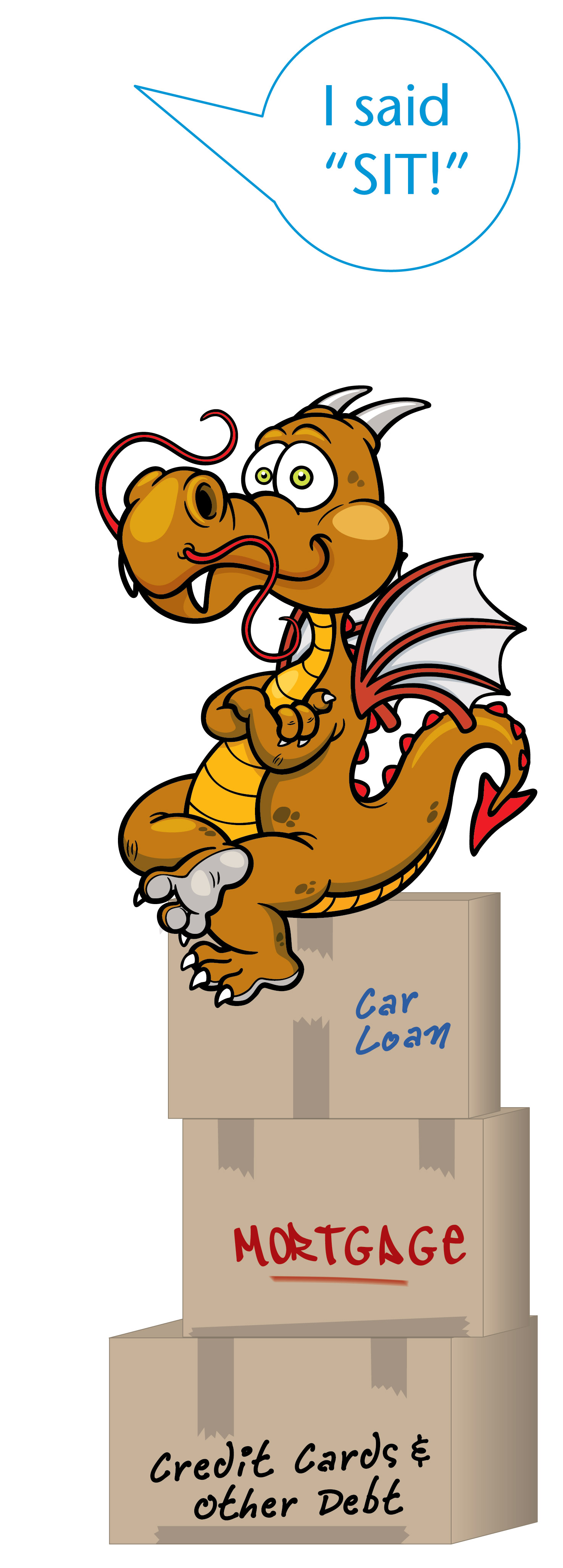 Debt Dragon sitting on debt